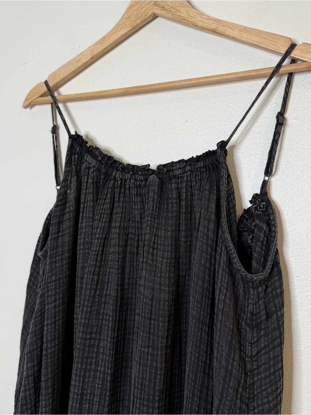 Anthropologie Malika Gauze Maxi Dress in washed black size small open back - Picture 8 of 15